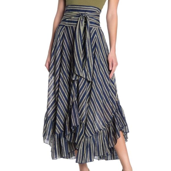 Free People Dresses & Skirts - Free People Giselle Striped Maxi Skirt L